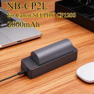 캐논 SELPHY CP1200 포토 프린터용 2000mAh NB-CP2L 충전식 리튬이온 배터리 고용량 장시간 사용 가능