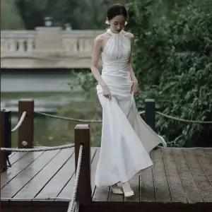 홀터넥드레스 야외스냅드레스 셀프웨딩룩 웨딩촬영 브라이덜샤워 본식