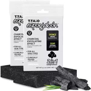 T.T오 에스폰자본 비누 스펀지 - 클렌징 샤워 스크러버 세정 목욕 오일 제거 마사지 거품 발 팔꿈치 얼굴