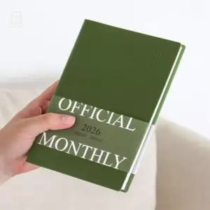 스토어-지유 2026 오피셜 열두달 B6 먼슬리 날짜형 업무용 다이어리 인디고다이어리