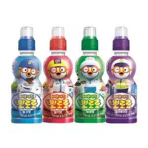 뽀로로음료수 4가지맛 혼합구성(블루베리6+사과6+딸기6+밀크6 총24개)