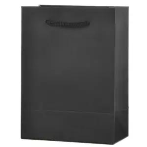 포장용 특대형 손잡이끈 세로형 종이 쇼핑백 블랙 옷가게 답례품 무지 단체용
