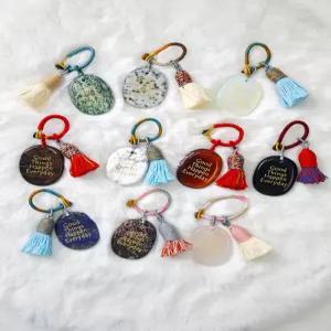 천연 크리스탈 손바닥 돌 키링 인테리어 소품 선물용