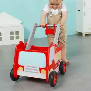 소방차 원목 아기걸음마 장난감 왜곤 카트 8개월선물 육아템
