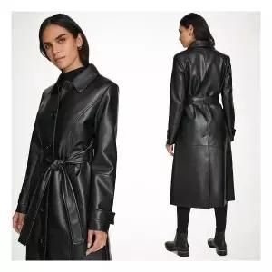 캘빈클라인 캘빈 클라인 18332650 여자 벨티드 인조가죽 트렌치 코트 자켓 1700510