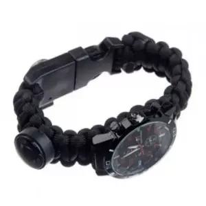 군인 생존팔찌 서바이벌 시계 블랙 레져용시계 키트 생존키트 서바이벌 생존팔찌