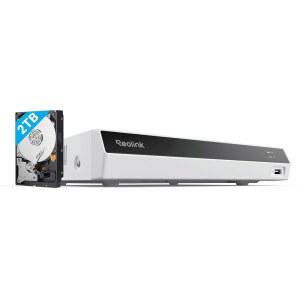 NVR RLN8-410-화이트, 8채널, 홈 PoE 작동, 시스템용 HDD에 녹화 2TB 카메라에서만 REOLINK 보안 연중무휴 비디오 설치된 사전 레코더, 네트워크 카메라 16MP/12MP/4K/8MP/5MP/4MP