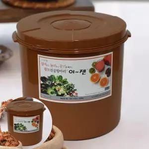 반찬통 이젠 진공항아리 12리터 원형 황토 밀폐용기