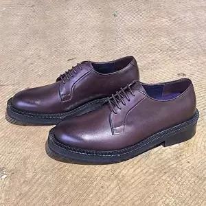 수제화 남성 이태리카프 U팁 와인 정장구두 통-WFIN0RB