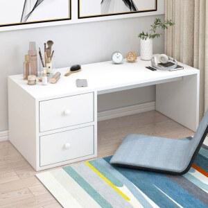 좌식 화장대 2단 정리함 따뜻한 흰색 공주 서랍 책상 입식 미니
