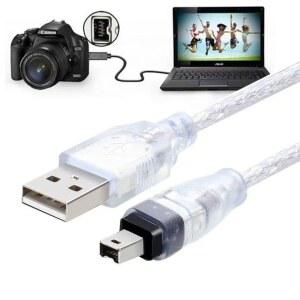 FireWire 1394-USB 데이터 케이블 IEEE 1394 4핀-USB 미니 플러그 Firewire(MINI DV HDV 캠코더용) DV PC 카메라용 편집