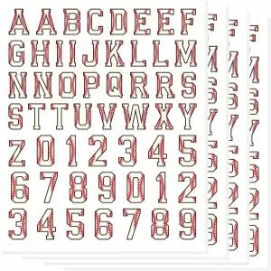 216 PCS 4매 번호 야구 소프트볼 헬멧 스티커 하드햇 노트북 물병 휴대폰 케이스야구용 데칼 비닐 이름