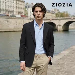 [지오지아] 오버핏 블랙 데일리 솔리드 자켓 S (ABE1KG1101_BK)