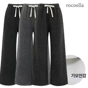 [로코엘라] 노엘 밴딩 스트링 와이드 스트레이트 기모팬츠