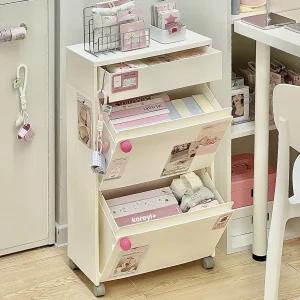 책상 아래 수납장트롤리 진열 정리