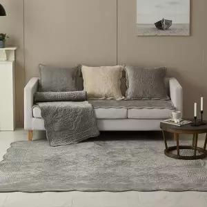 [벨리에르][애끌리아] 아센느 HR 극세사 목화솜 자수 퀼팅 소파토퍼 1장(65x230)