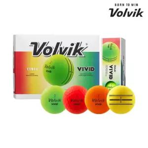 볼빅 25 VIVID 비비드 듀얼코어 무광 3PC 골프볼 컬러볼