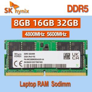 SK 하이닉스 RAM DDR5 8GB 16GB 32GB 4800MHz 5600MHz 노트북 메모리 1Rx16 2Rx8 PC5 4800B 5600B SODIMM