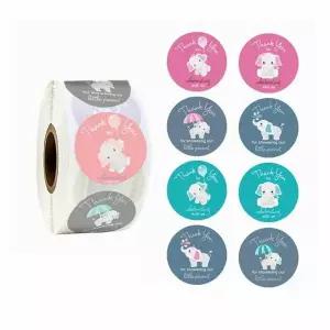 [하프클럽/브이와이]8종코끼리캐릭터스티커 대용량500pcs(6-