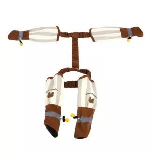 프리미엄 강아지일체형신발 강아지장화 애견신발 방수 반려견 브라운 스트라이프 S