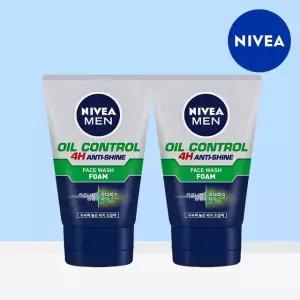 (eTV)니베아 맨 오일 컨트롤 훼이스 워시 폼 100g 2개