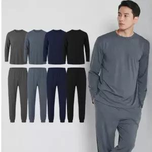 발렌티노크리스티 소프트 모달 무지 남자잠옷 홈웨어 이지웨어 긴팔 상하 파자마세트