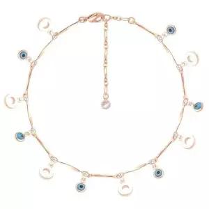 14K GP 엔틱 컬러 링 로즈골드 체인 패션 발찌