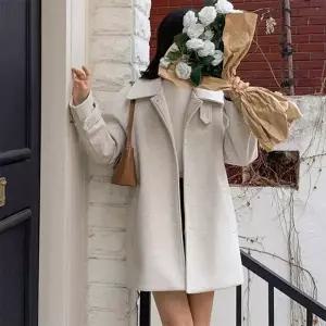 울코트 라글란 루즈핏 에이라인 누빔안감 겨울자켓