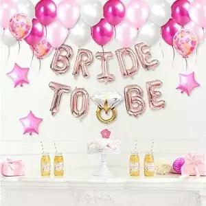 고품질 브라이덜 샤워 파티세트 웨딩 소품 결혼식 이벤트 이니셜풍선 웨딩파티 해피버스 WFIP6IT