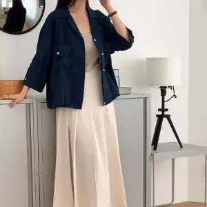 밑단조절 스토퍼셔츠 루즈핏 찰랑핏 빅카라 여성남방