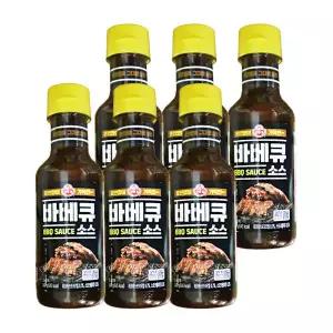 오뚜기 바베큐 소스 340g 6개 캠핑 고기 숯불