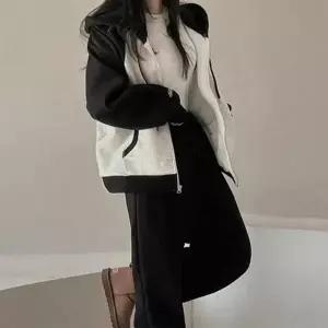 상하의 배색 여성점퍼 밴딩 일자바지 후드집업 트랙수트