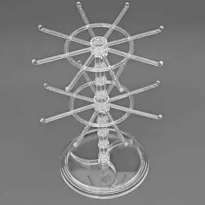 투명 귀 걸이 진열대 2단진열대 후크거치대 후크거치대 귀걸이정리함 플라스틱거치대