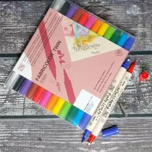 쿠레타케 지그 옷그림 트윈닙 형광 패브릭마카 12색 문구반점 쿠레다케 옷에그림 옷그리기