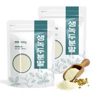 [자연초] 고운 녹두 가루 분말 500g x 2개 생녹두 빈대떡