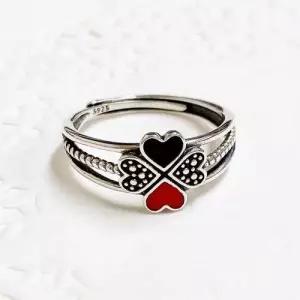 클로버디자인여왕반지 하트클로버반지 행운클로버 WFK0BF9