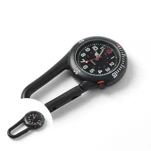 아웃도어패션시계 아웃도어 카라비너 야광 스포츠 시계 블랙블랙