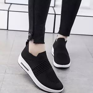 [엄지척]여성 935JVJ10 착화감 좋은 에어굽 데일리 니트 슬립온 워킹화