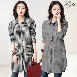 [헬리꽁땡][헬리꽁땡]듀오체크포켓미디셔츠2종