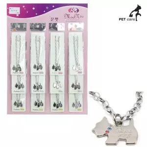 강아지모양 12개입 문펫 펜던트 1판 백금 체인목걸이 이름표목걸이 인식표 개이름표