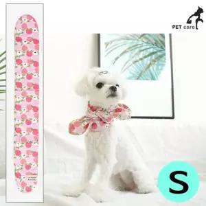 핑크 머플러 복숭아 패리스독 트로피칼 애견 S 강아지스카프 애완스카프 강아지머플러