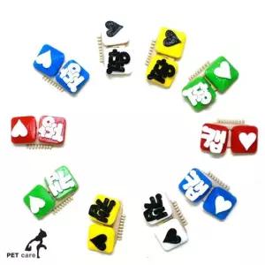 2종x10개씩 캡.짱 1판 3D자일리톨 총20개입 애견핀 강아지헤어핀 애완헤어핀 강아지방울