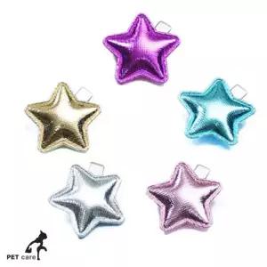 통통별 문펫 1판 5색x4개씩 집게 애견 총20개입 강아지헤어핀 애완헤어핀 강아지방울