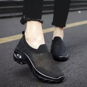 여름 여자 에어쿠션 통기성 운동화 니트 워킹화 메쉬