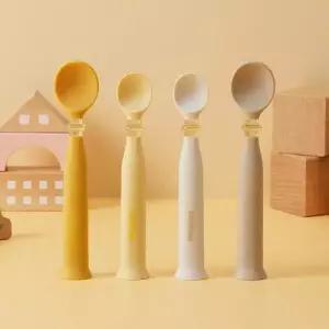 락앤락 유아 이유식 실리콘 스푼 2p 리틀럽 셀프 스탠딩 숟가락