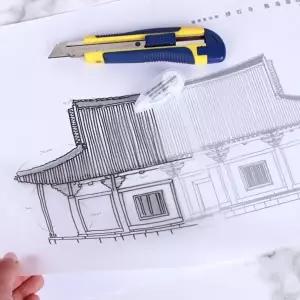 고품질 비치는 종이 트레이싱지 A3 50매 미농지 트레싱지 비치는종이 트레이싱지 반투명종이 WFIQGFM