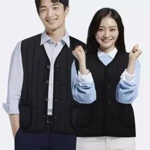 조끼 단체복 남녀공용 근무복 작업복 겨울 융털 패딩