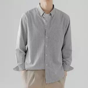 와이셔츠 긴팔셔츠 데일리룩 남성 스트라이프 남방 남친룩 캐주얼
