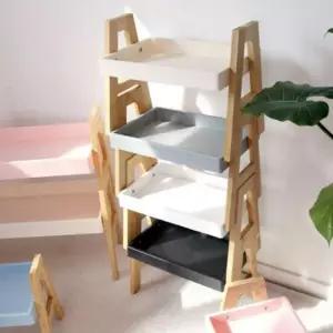 적층 선반 화분받침 트레이 수납 아이보리 진열대 대