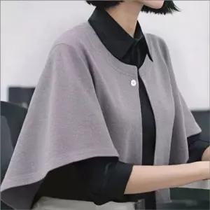 여자 여밈 어깨숄 보온 어깨 수면 단추 망또 감싸주는 케이프